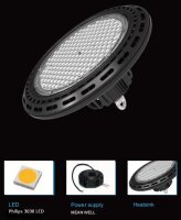 LED Hallenleuchte Pendelleuchte UFO - 160W - kaltweiß - 120°