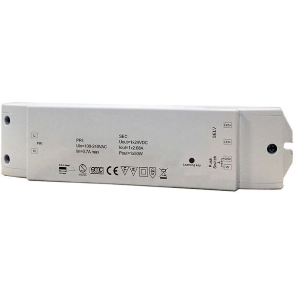 SYS-ONE / EOS05 1-Kanal Controller mit integr. Netzteil 24V/DC, 50W, Push