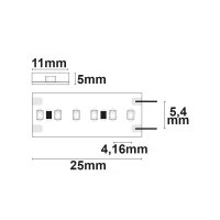 LED CRI940 Linear11 Flexband, 24V DC, 10W, IP54, 4000K, 5m Rolle, 240 LED/m