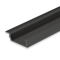 LED Einbauprofil DIVE12 FLAT Aluminium schwarz eloxiert...