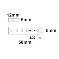 LED AQUA840 CC Flexband, 24V DC, 12W, IP68, 4000K, 15m Rolle, 120 LED/m