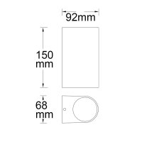 Wandleuchte Siara Up&Down 2xGU10, IP54, anthrazit, exkl. Leuchtmittel