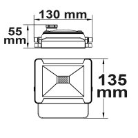 LED Fluter 10W, warmweiß, schwarz, IP65