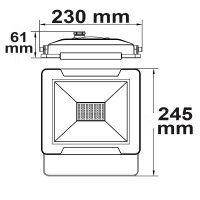 LED Fluter 50W, warmweiß, schwarz, IP65