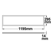 LED Office Hängeleuchte Up+Down, 20+20W, 30x120cm, weiß, UGR<19, 3000K, dimmbar