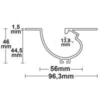 LED Einbauprofil BACKLIGHT1 200cm