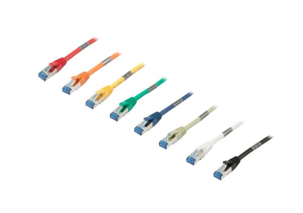 Patchkabel RJ45, CAT6A 500Mhz, 0.25m, weiss, S-STP(S/FTP), AWG27