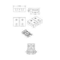 Clip-Verbinder (max. 5A) C1-28 für 2-pol. IP20 Flexstripes mit Breite 8mm, Pitch >12mm