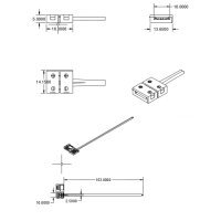 Clip-Verbinder (max. 5A) C1-210 für 2-pol. IP20 Flexstripes mit Breite 10mm, Pitch >12mm