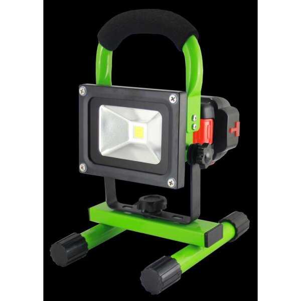 LED Spot Outdoor Baustrahler 10W AKKU (abnehmbar) grün/kaltweiß - SLIDER -  LEDXess Innovative Beleuchtungstechnik, 47,99 €