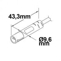 Mini-Plug Anschlussfassung female, 1m, 2x0,75, IP54, schwarz, max. 48V/6A