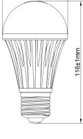 POLAROID LED Retrofit E27 Bulb 6W - kaltweiss - mit Bewegungssensor