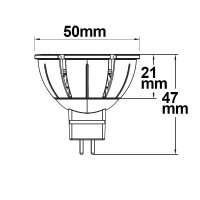 MR16 Vollspektrum LED Strahler 7W COB, 36°, 2700K, dimmbar