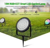 MIBOXER / Mi-Light - LED Garten-Strahler mit Erdspiess - IP65 - 15W - RGB-WW (RGB-CCT) - steuerbar per Funk und WLAN