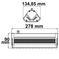 LED Fluter/Hallenleuchte LN 3x 50W, 30x70°, IK10,...