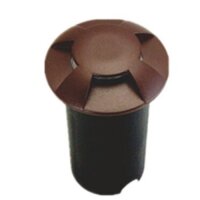 LED Bodeneinbaustrahler ARGOS rund Segment-4 IP67 ww - braun