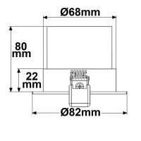 Einbaurahmen rund, Lochausschnitt 68mm, Alu weiß, für GU10/MR16 Spots