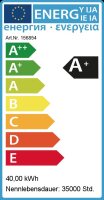 LED Track-Serie für Stromschiene VLA-Serie, schwarz, 40W, 45°, warmweiss 3000K, CRI>90