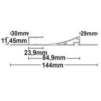 LED Trockenbau-Leuchtenprofil Single Curve, 200cm