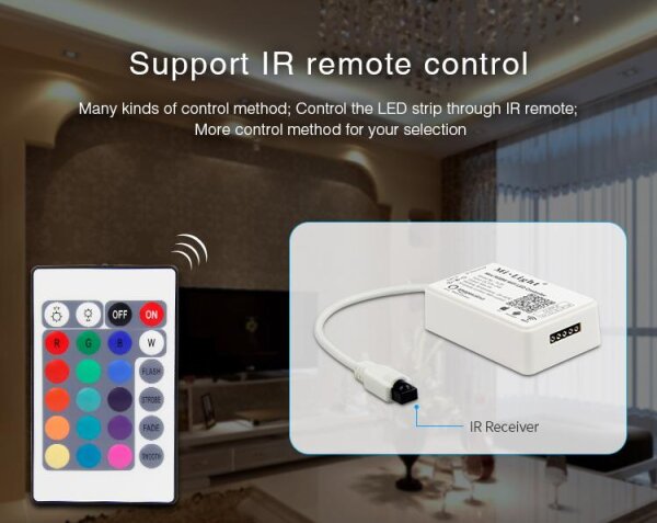 MILIGHT - Mini LED Controller RGB-W - steuerbar per Funk und WLAN - ALEXA-kompatibel
