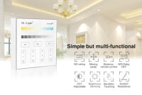 MIBOXER / Mi-Light - Fernbedienung Wandsteuerung Smart Panel - 4 Zonen - dualweiss weissdynamisch CCT CTA